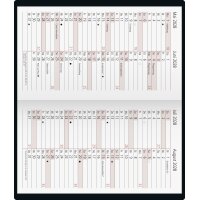 rido Taschenkalender Mod. TM 17/contacter 2027 | A6 quer, Kunststoff, schwarz