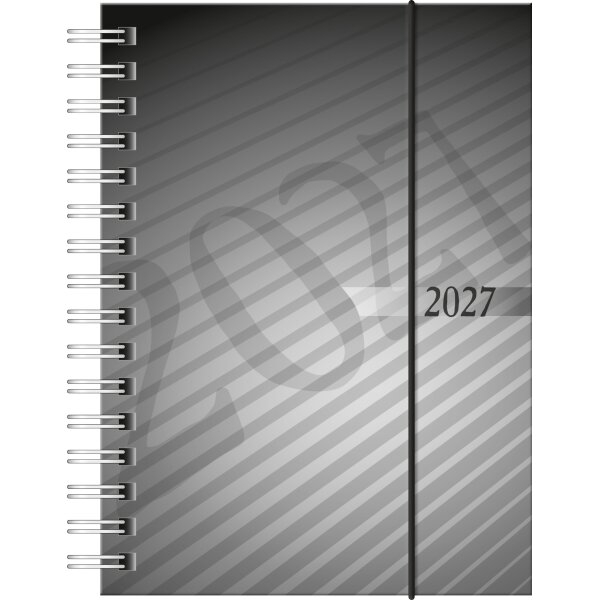 rido Taschenkalender Mod. perfect/Technik I 2027 | A6, Kunststoff, anthrazit