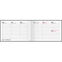 rido Taschenkalender Mod. Septimus 2027 | A6 quer, Kunststoff, schwarz