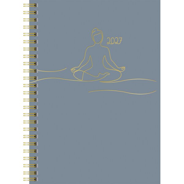 rido Buchkalender Premium Young Line 2027 „Yoga“ | A5, Papier