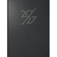 rido Buchkalender Mod. Mentor 2027 | A5, Kunstleder, schwarz