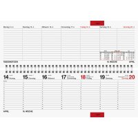 rido Querterminbuch Mod. septant 2027 | 305×105 mm, Karton, gold