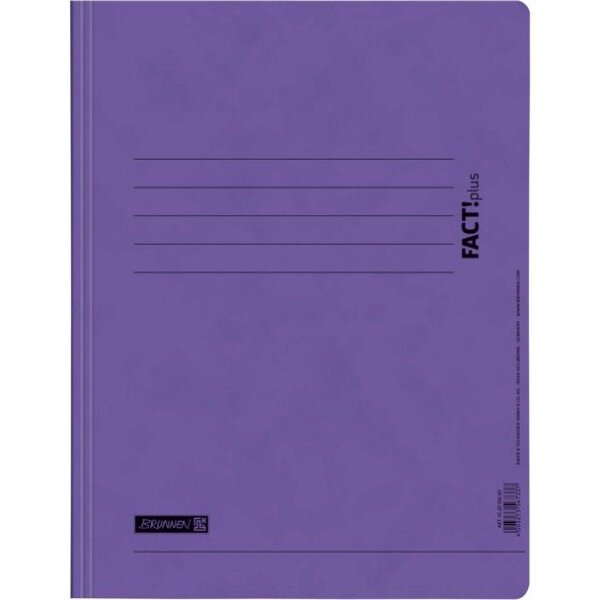BRUNNEN Schnellhefter A4 - FACT!plus - Karton violett - Premium 375 g/qm
