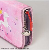 BRUNNEN Federtasche Princess mit 2 Klappen gefüllt- rosa