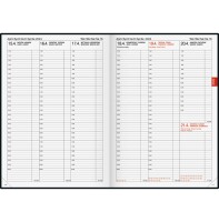 BRUNNEN Buchkalender 2024 Modell 763br, 2 Seiten = 1 Woche, A4, 144 Seiten, Bucheinbandstoff Metallico, vulkanschwarz 1076361904