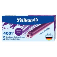 PELIKAN Tintenpatrone 4001 - violett- 5 Großraumpatronen