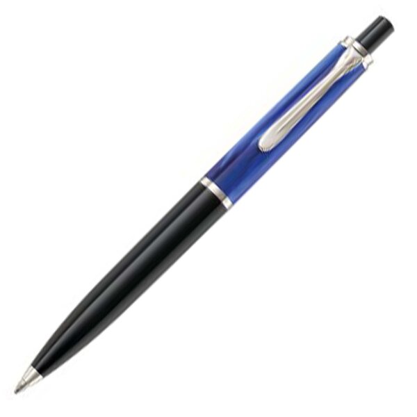 PELIKAN Kugelschreiber Classic K205 blau-marmoriert, hochwertiger Druckkugelschreiber im Geschenk-Etui, 801997