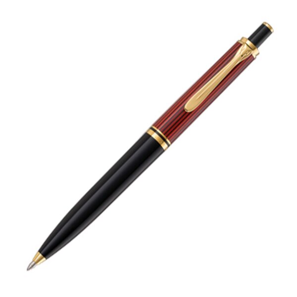 PELIKAN Kugelschreiber Souverän K400 schwarz-rot, -,hochwertiger Druckkugelschreiber im Geschenk-Etui, 904995
