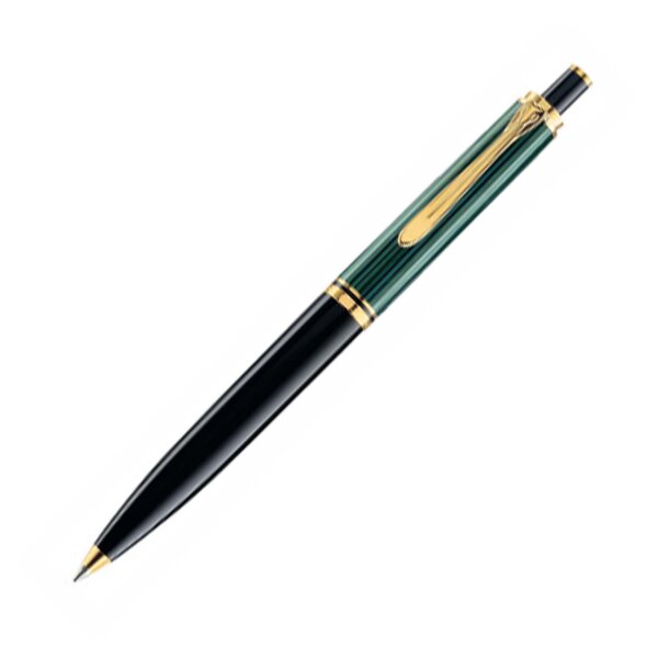 PELIKAN Kugelschreiber Souverän K400 schwarz-grün, -,hochwertiger Druckkugelschreiber im Geschenk-Etui, 996835
