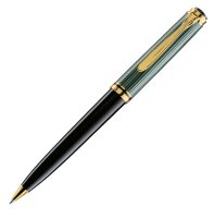 PELIKAN Kugelschreiber Souverän K800 schwarz-grün, -,hochwertiger Drehkugelschreiber im Geschenk-Etui, 996991