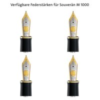 PELIKAN Füllhalter Souverän M1000 schwarz-grün F-Goldfeder,hochwertiger Kolbenfüllhalter im Geschenk-Etui, 987586